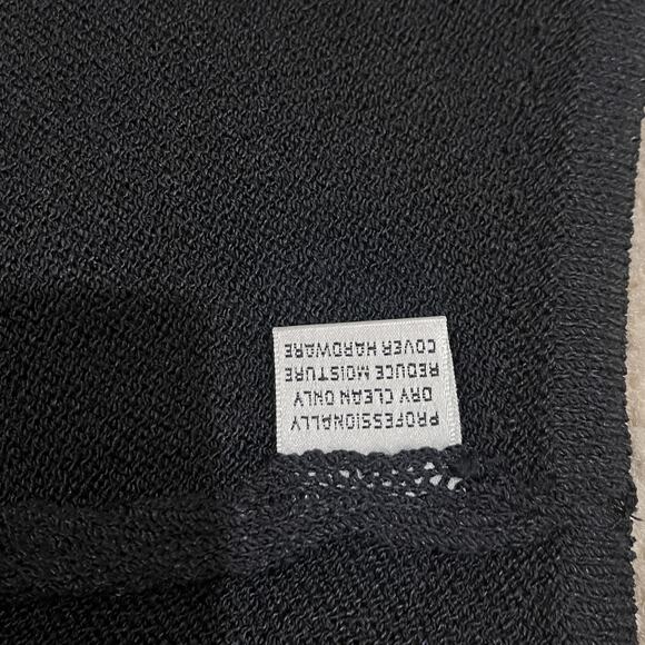 St John Collection Jacket Womens 8 Black Knit Short Sleeve Zip Gold Buttons - Picture 7 of 8